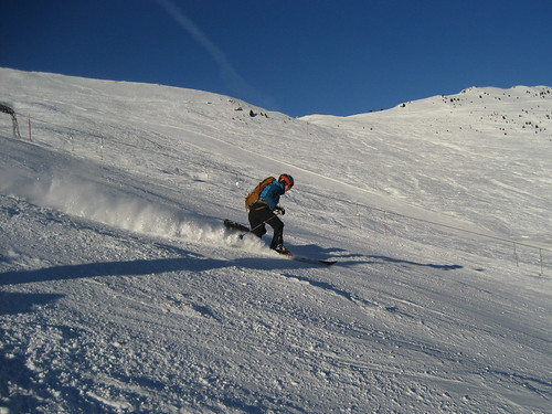 On the pistes for once.