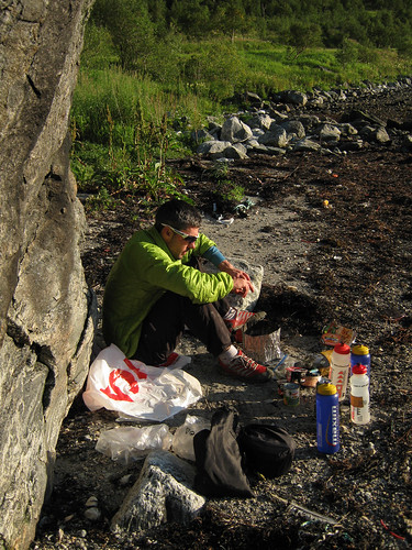 Preparing the mobile kitchen