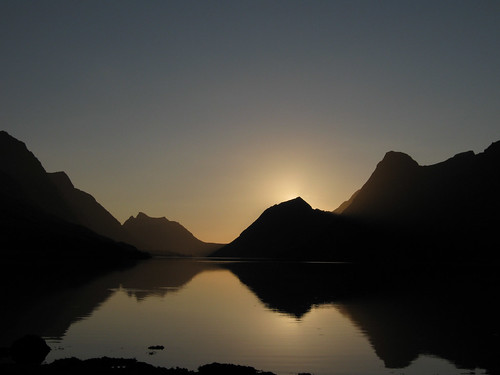 Sunset gryllefjord