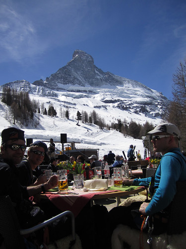 Relaxing after haute route completion